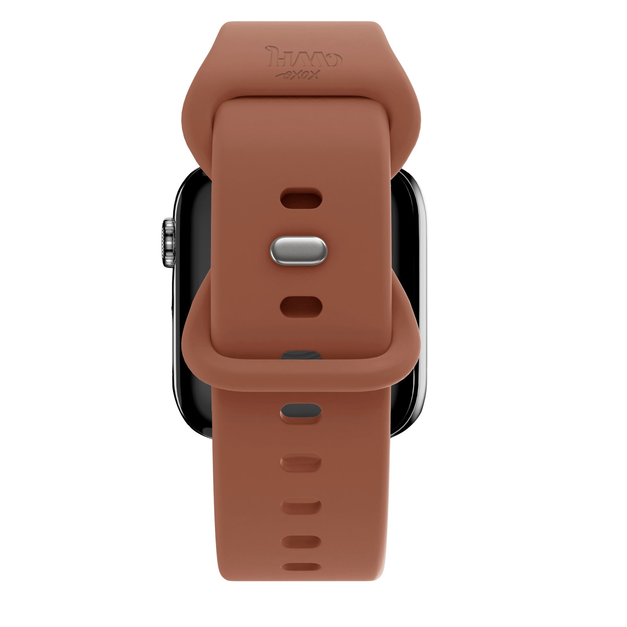 xoxo Wildhearts Apple Watch Silikonarmband (Braun)