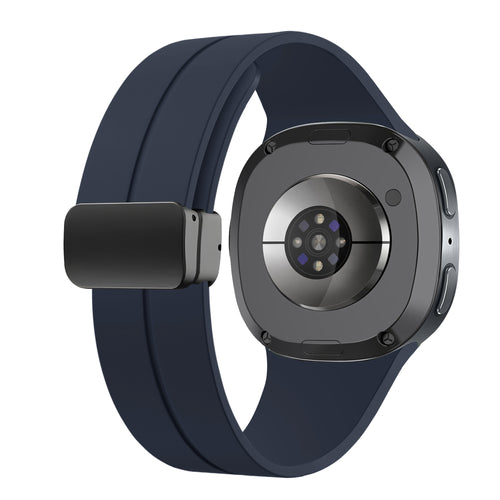 Samsung Galaxy Watch 8 Classic D-Schnalle Silikonarmband (Dunkel Blau)