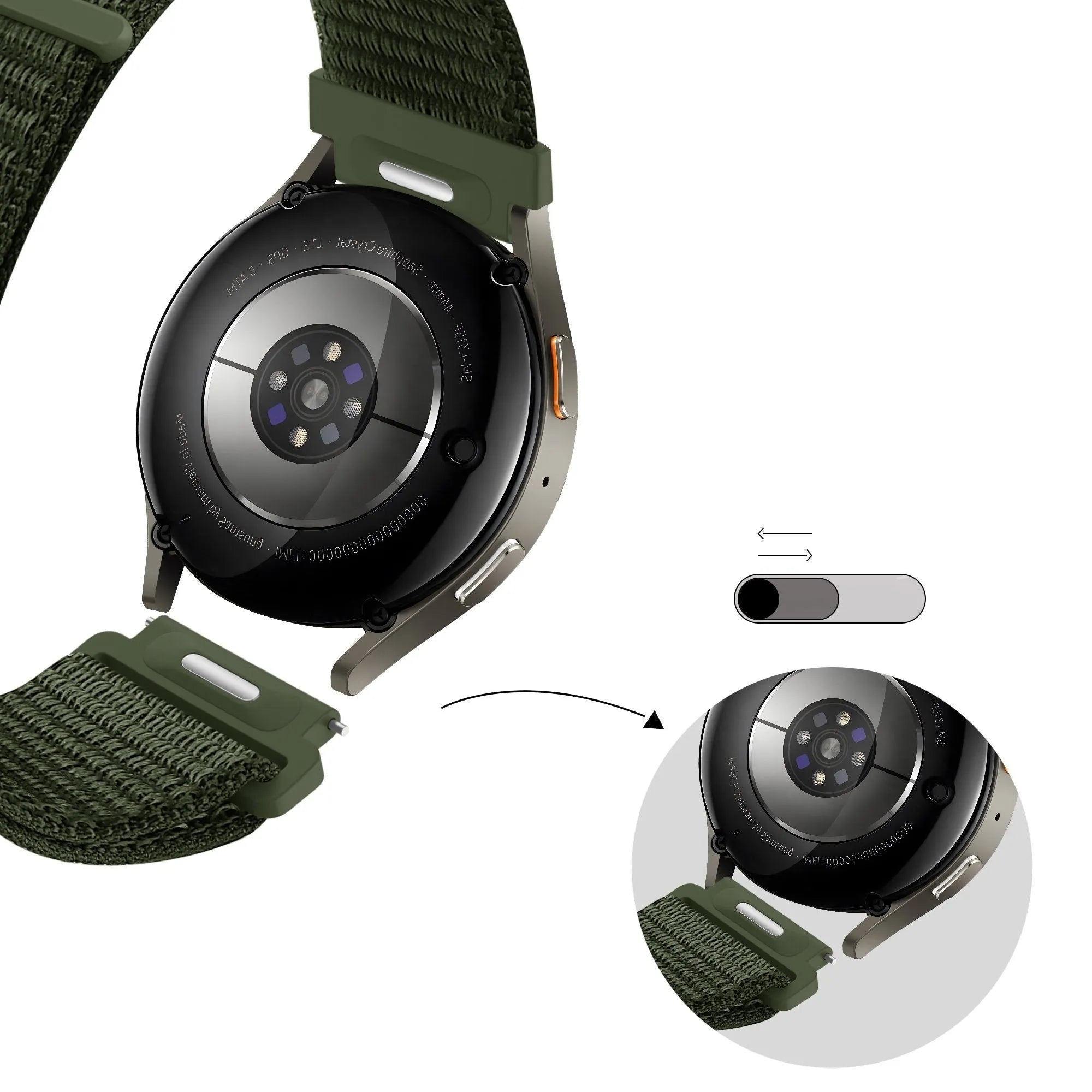 Bandz Amazfit Balance 2 Nylonarmband 'Easy fit' (Grün)