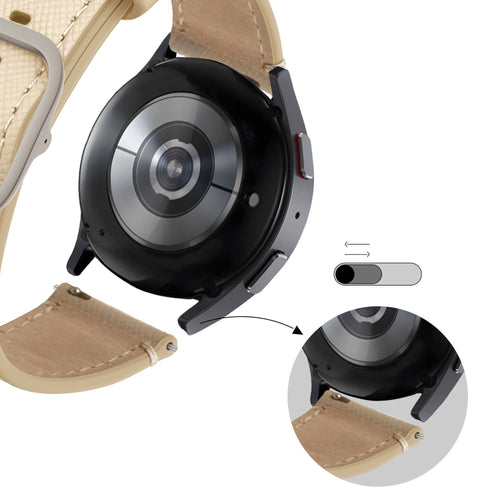 Bandz Redmi Watch 5 Lite Lederarmband 'Deluxe' (Khaki)