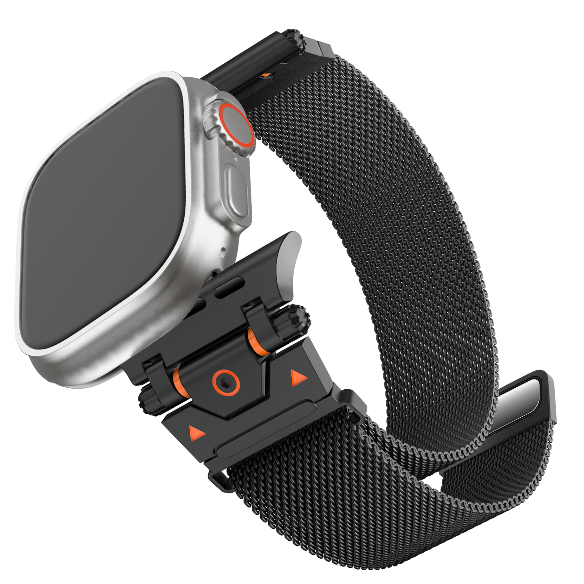 Bandz Apple Watch Robustes Milanese Loop Armband (Schwarz)