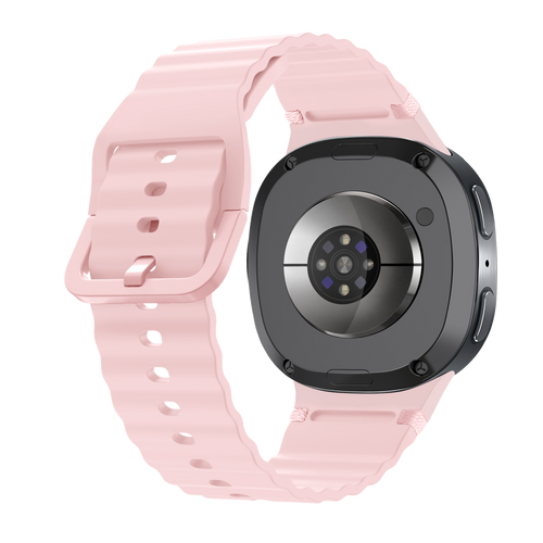 Samsung Galaxy Watch 8 - 44mm Wave Silicone Strap (Pink)