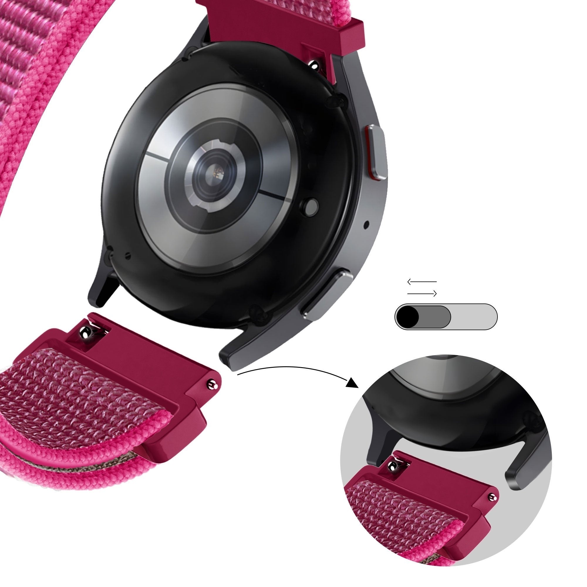 Bandz Coros Pace 2 Nylon Loop Armband (Dragonfruit)