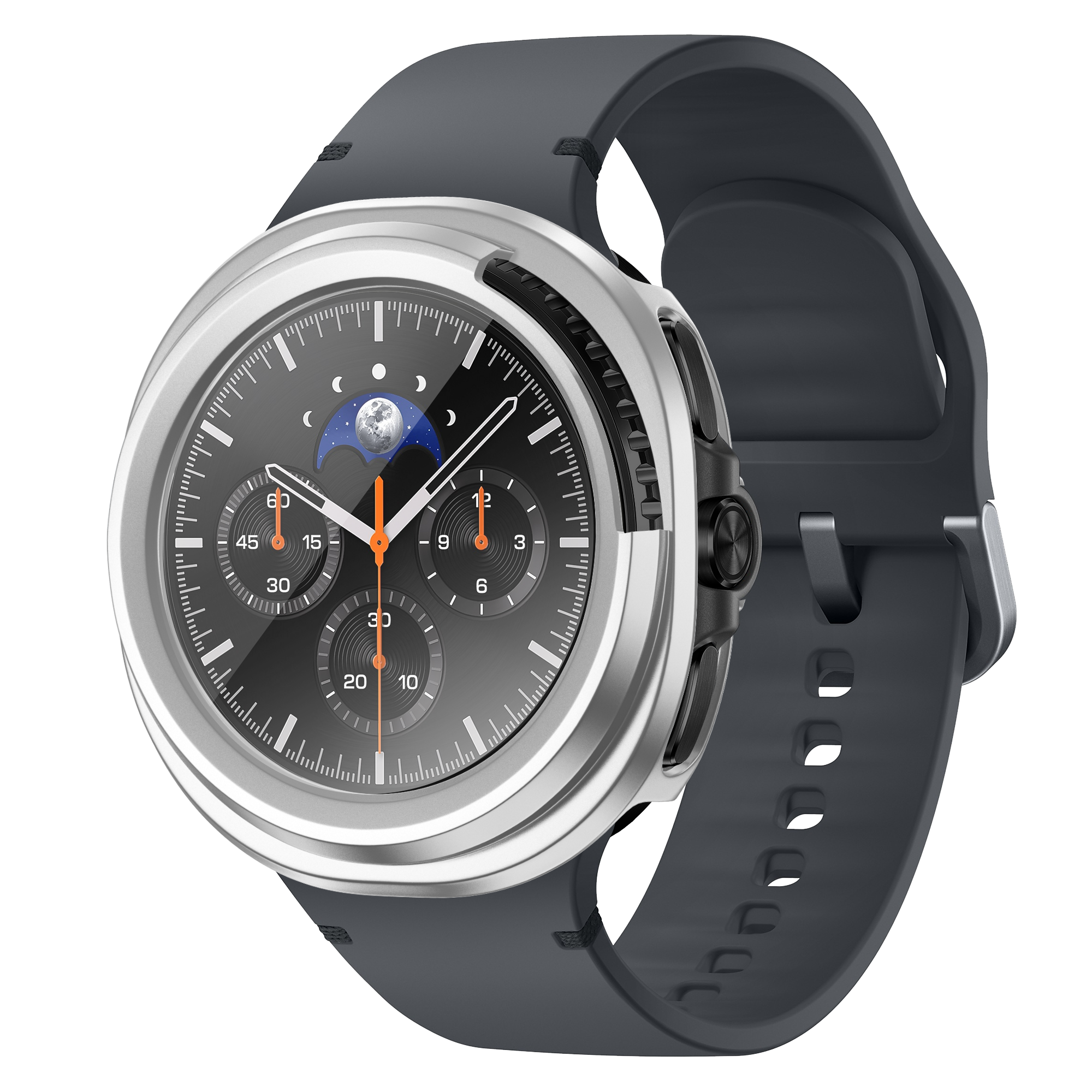 Bandz Samsung Galaxy Watch 8 Classic PC Hülle mit Glas (Silber)