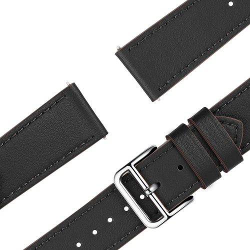 Bandz Huawei Watch GT 5 Pro - 46mm Lederarmband 'Deluxe' (Schwarz)