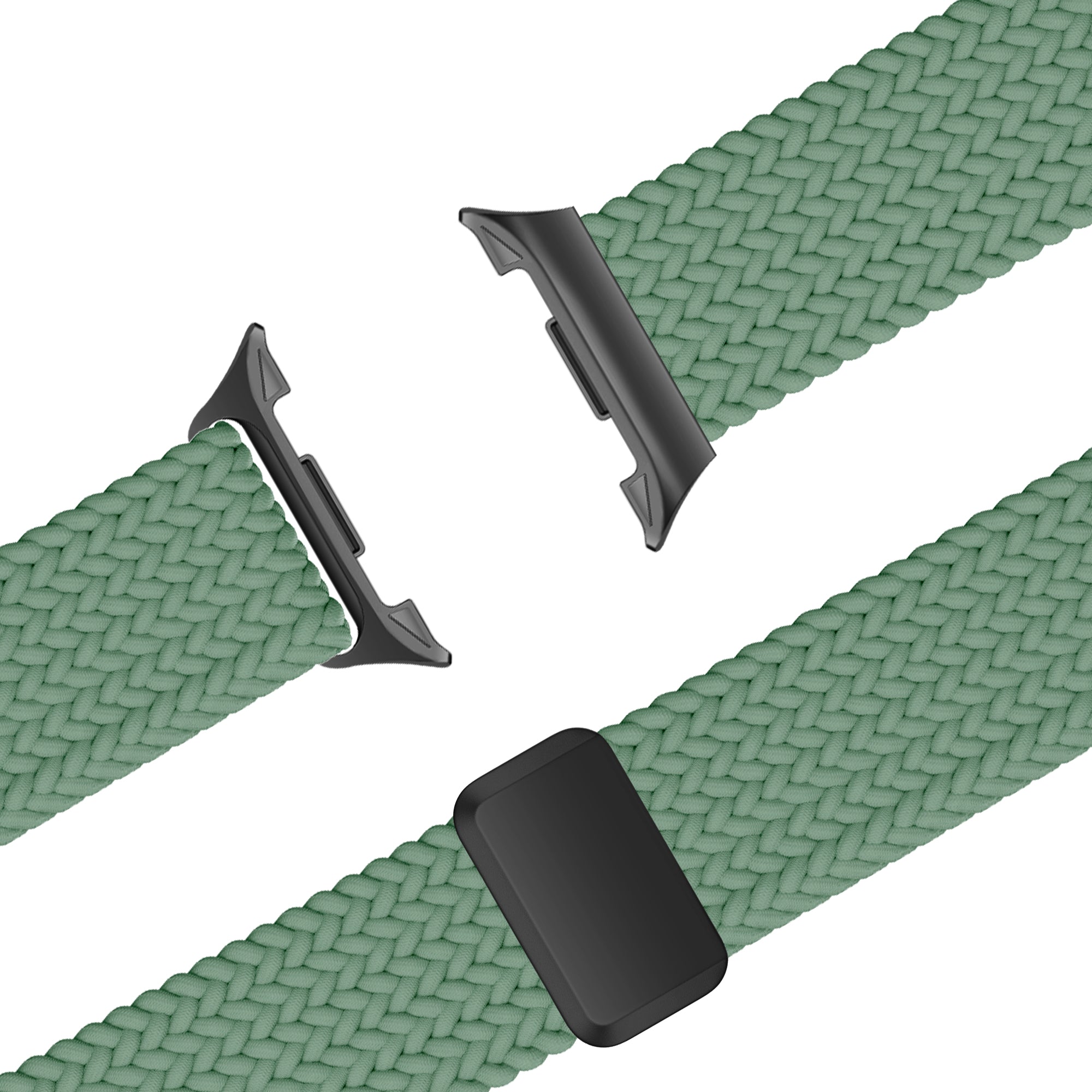 Bandz Samsung Galaxy Watch 8 - 44mm Magnetisch Geflochtenes Armband (Viridiangrün)