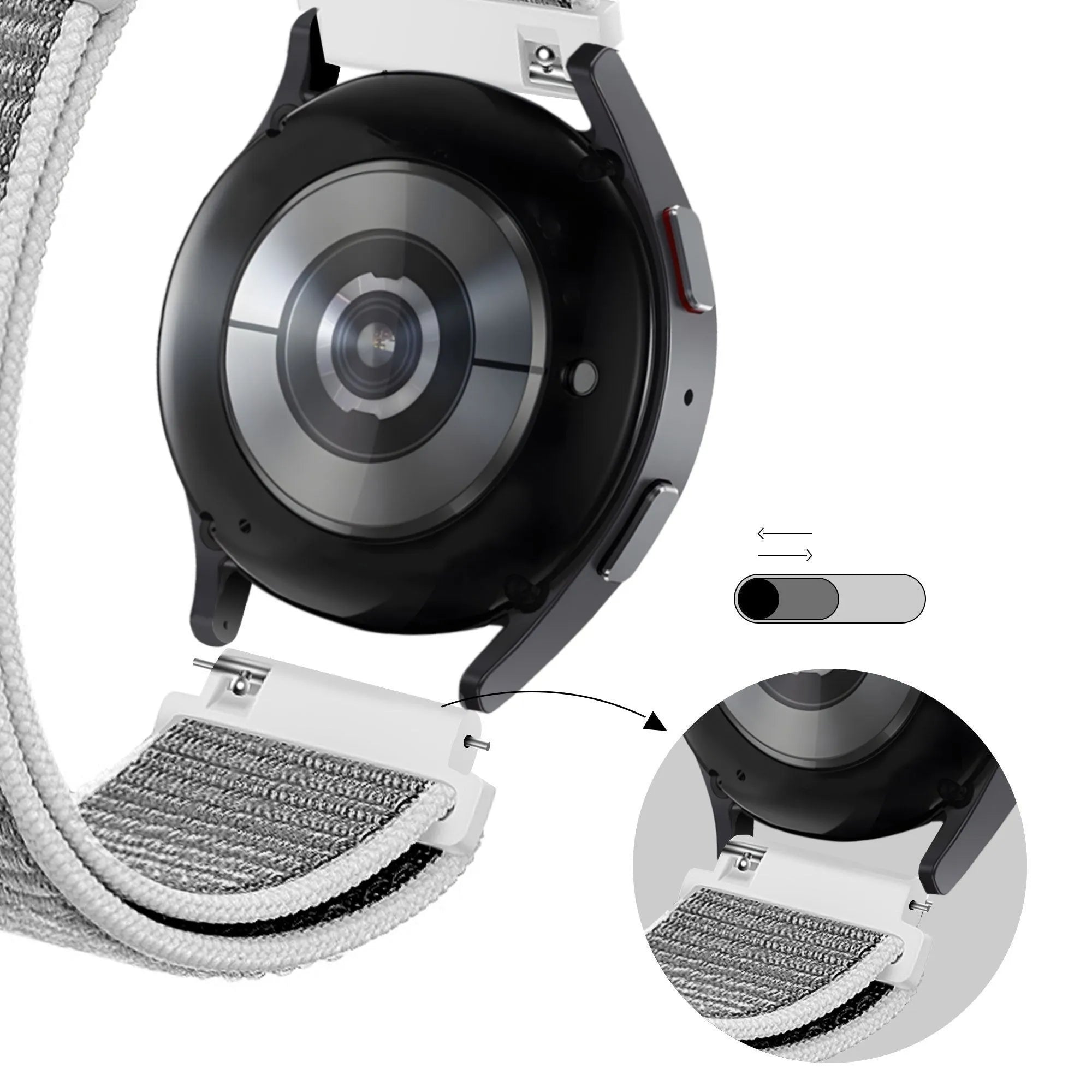 Bandz Coros Apex 2 Nylon Loop Armband (Grau)