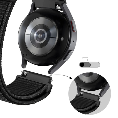 Bandz OnePlus Watch 3 Nylon Loop Armband (Schwarz)