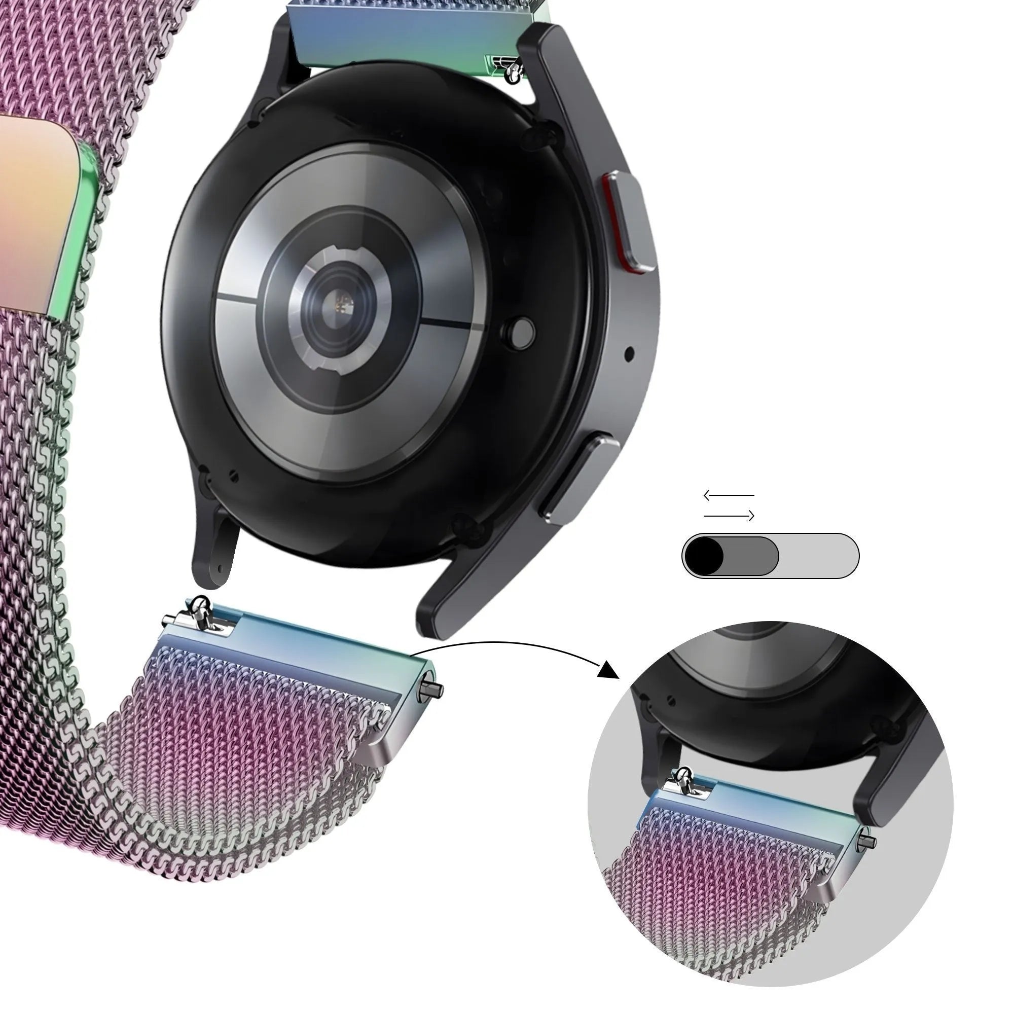 Bandz Gard Pro Health Smartwatch 3 - 41mm Milanese Loop Strap (Pearlescent)