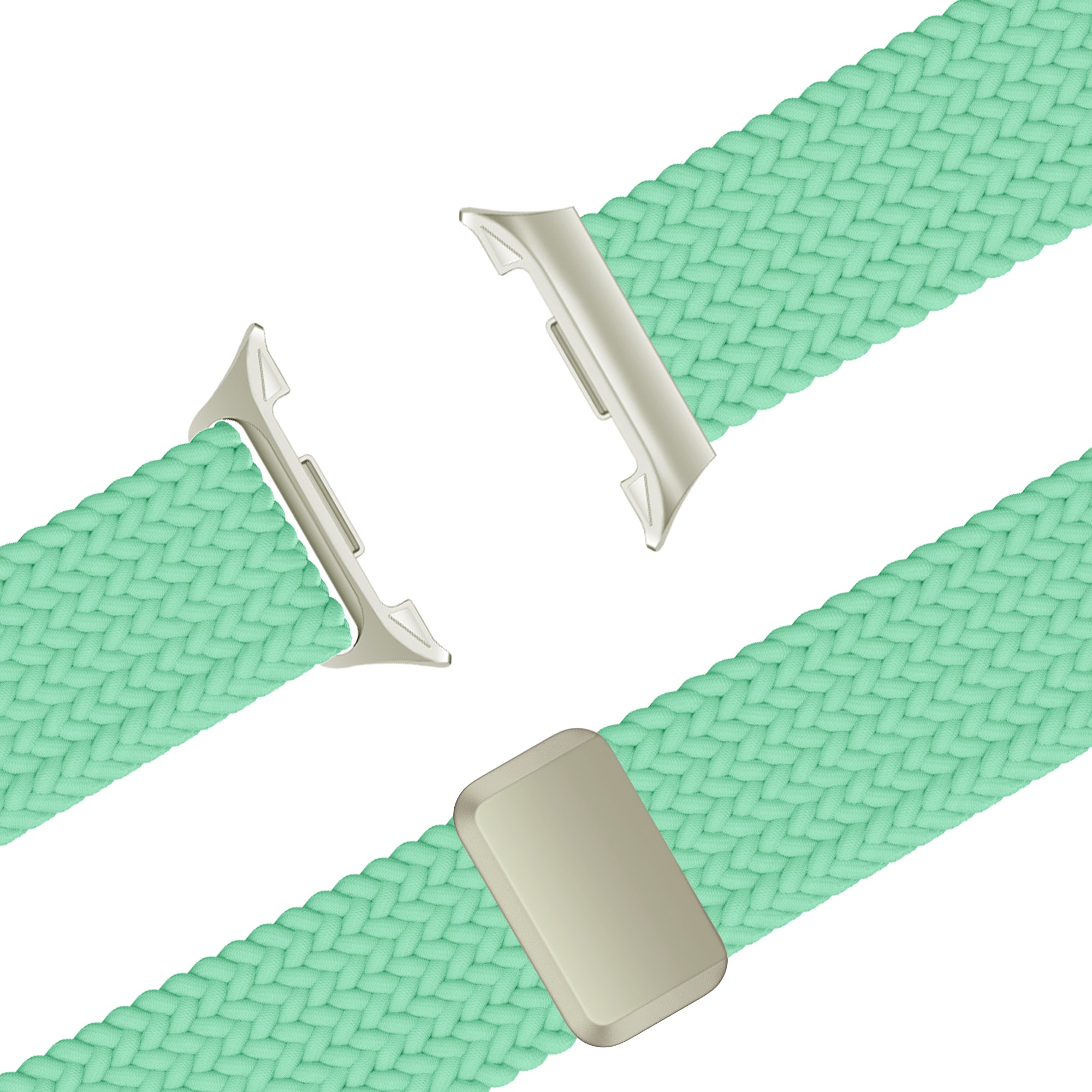 Bandz Samsung Galaxy Watch 8 - 44mm Magnetic Braided Strap (Mint Green)