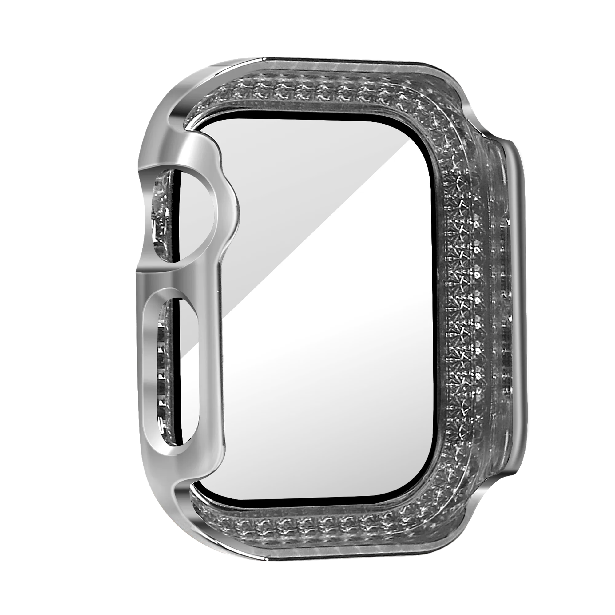 Bandz Apple Watch 10/11 - 42mm Diamond Hülle mit Glass (Silber)