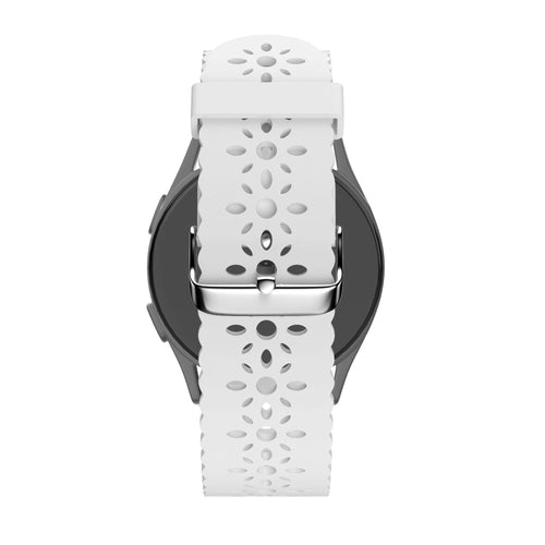 Bandz Pebble Round 2 - 20mm Patterned Silicone Strap (White)