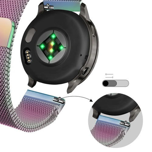 Bandz Garmin Bounce 2 Milanese Loop Armband (Perlmutt)