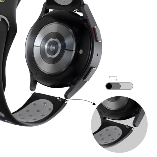 Bandz Actyve Smartwatch 20mm Sportarmband 'Deluxe' (Schwarz/Bunt)