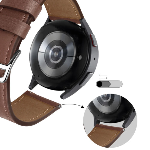 Bandz OnePlus Watch 3 Lederarmband 'Deluxe' (Braun)