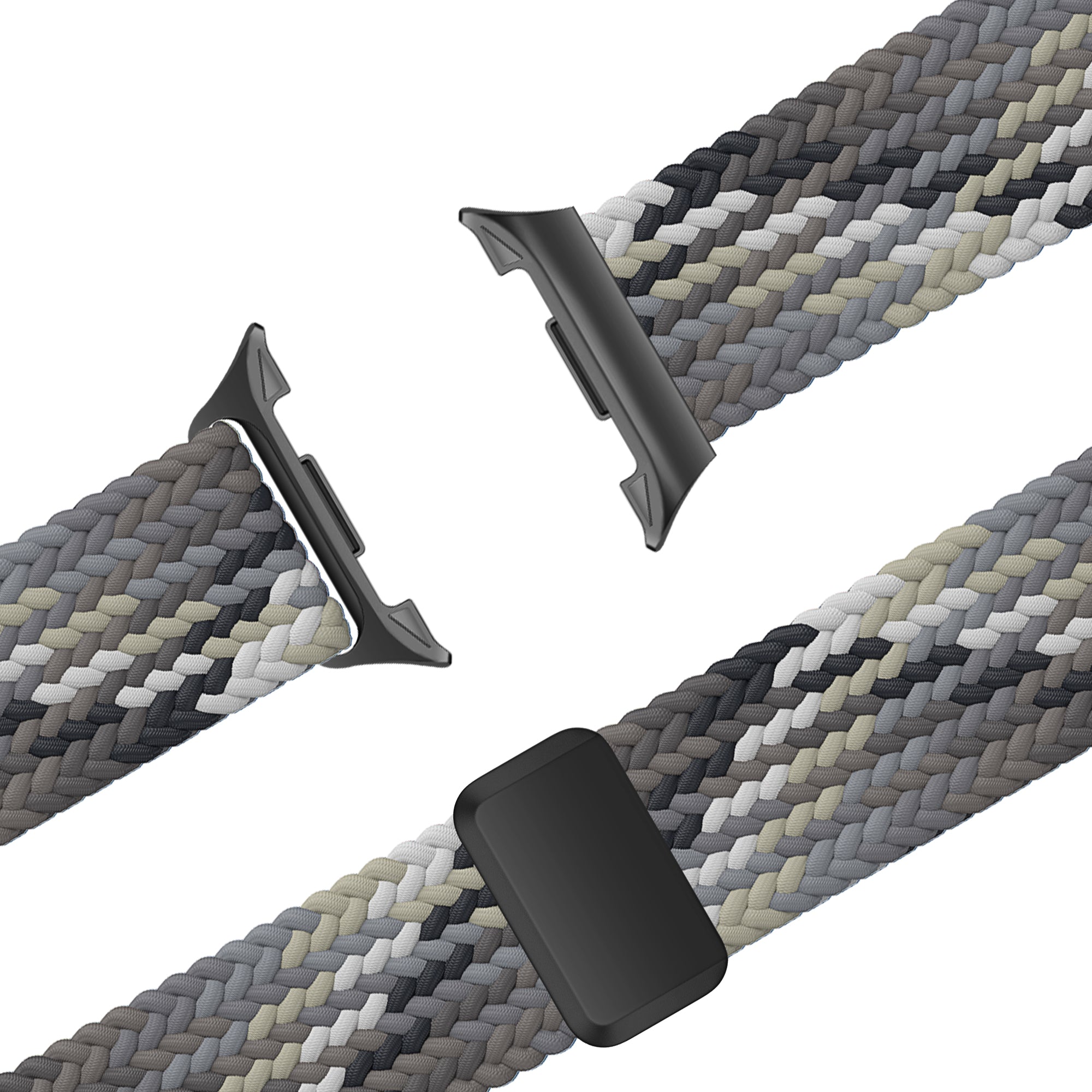 Bandz Samsung Galaxy Watch 8 - 44mm Magnetisches Geflochtenes Armband (Mandala Schwarz)