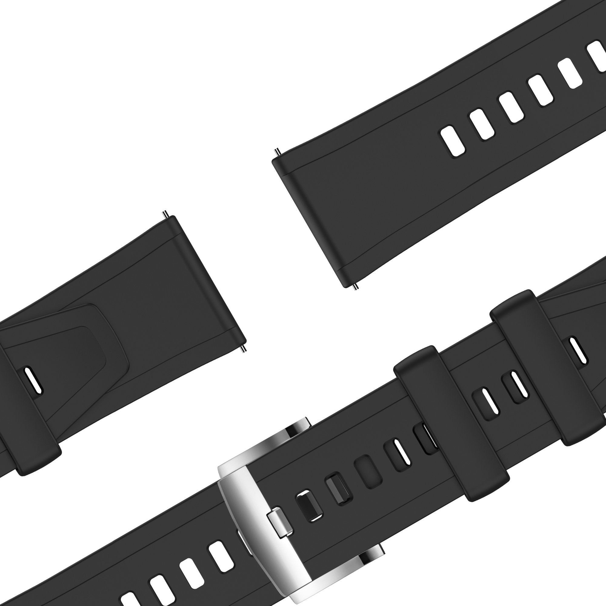 Bandz Polar Grit X2 Pro Silicone Strap 'Easy Fit' (Black)