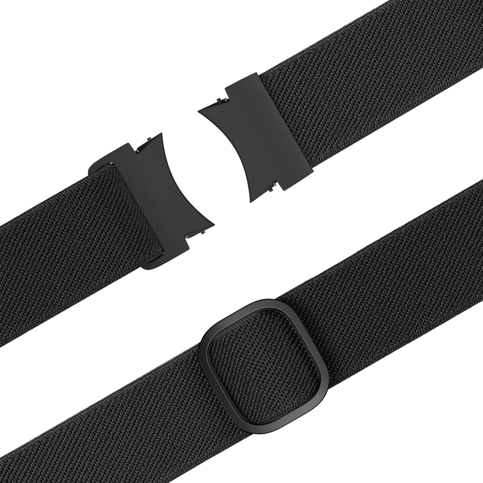 Bandz Samsung Galaxy Watch 6 - 44mm Elastisches Armband 'Easy Fit' (Schwarz)