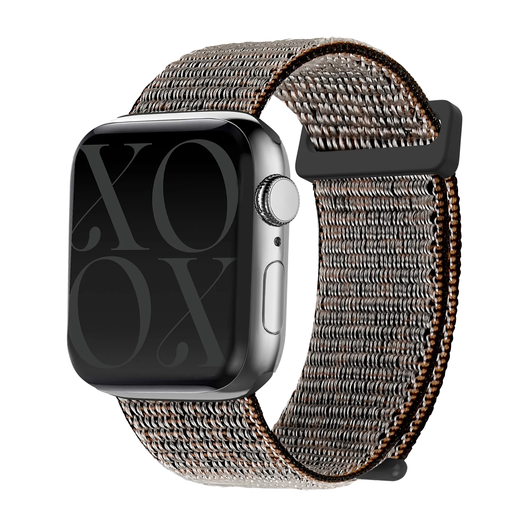 xoxo Wildhearts Apple Watch Nylonarmband (Schwarz Leopard)