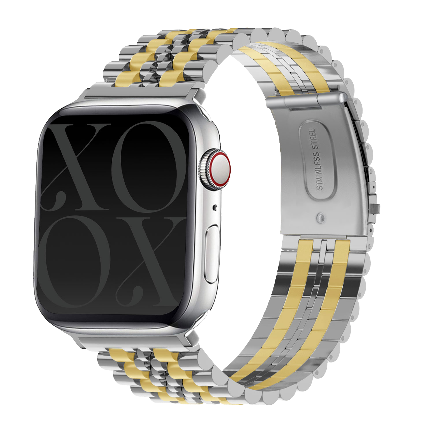 xoxo Wildhearts Apple Watch Stahlarmband (Silber/Gold)