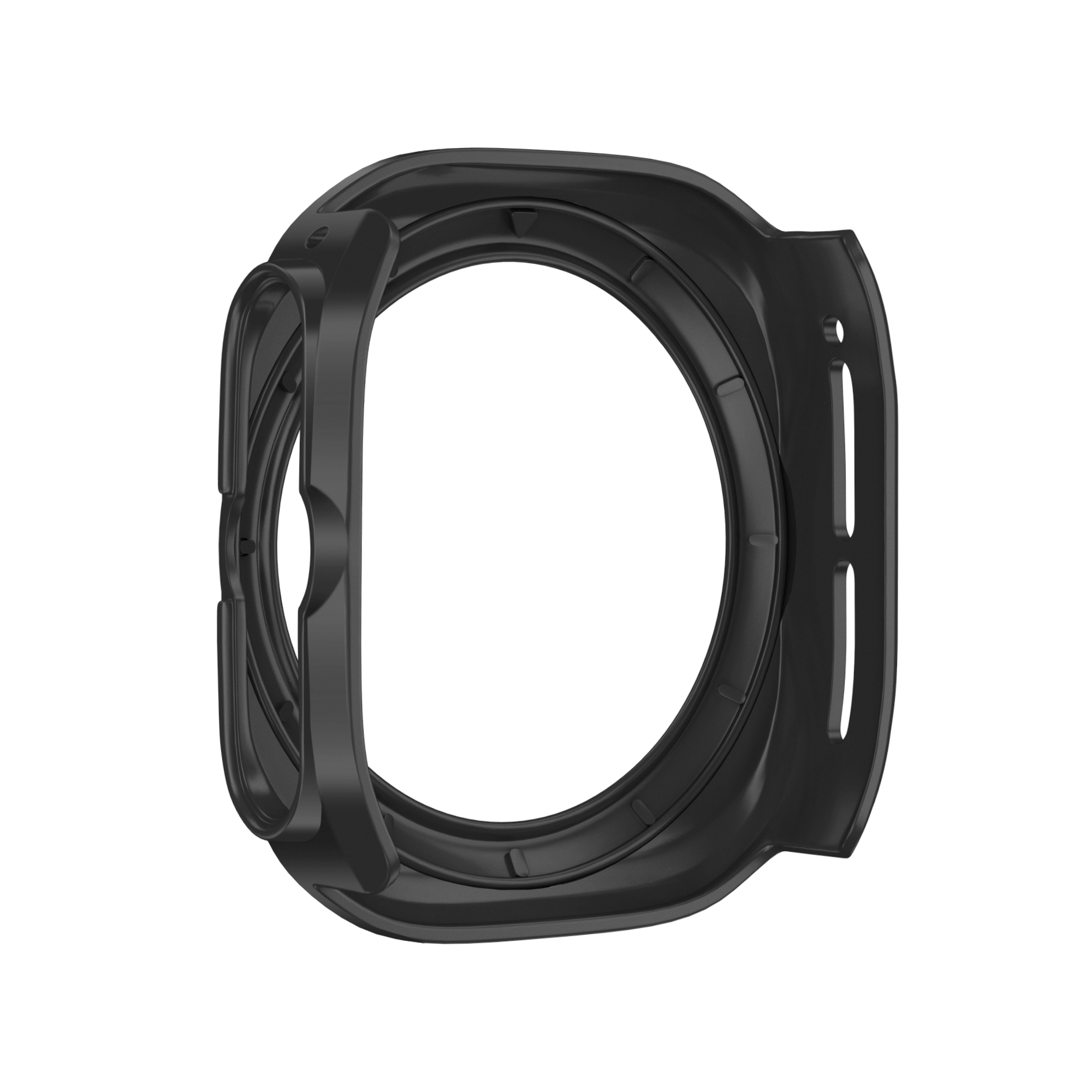 Bandz Samsung Galaxy Watch Ultra Bezel PC Hülle (Schwarz mit Weiß)