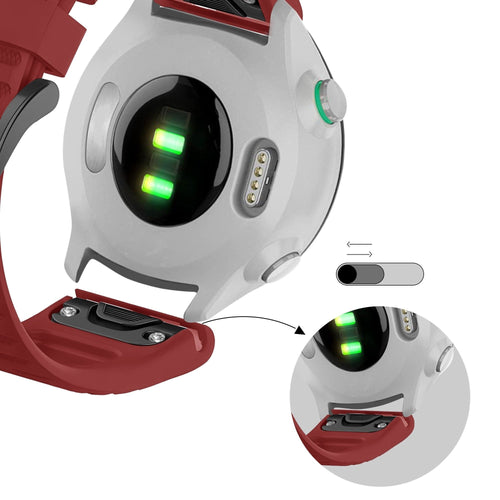 Bandz Garmin Approach S60 Buckled Silicone Strap (Red)