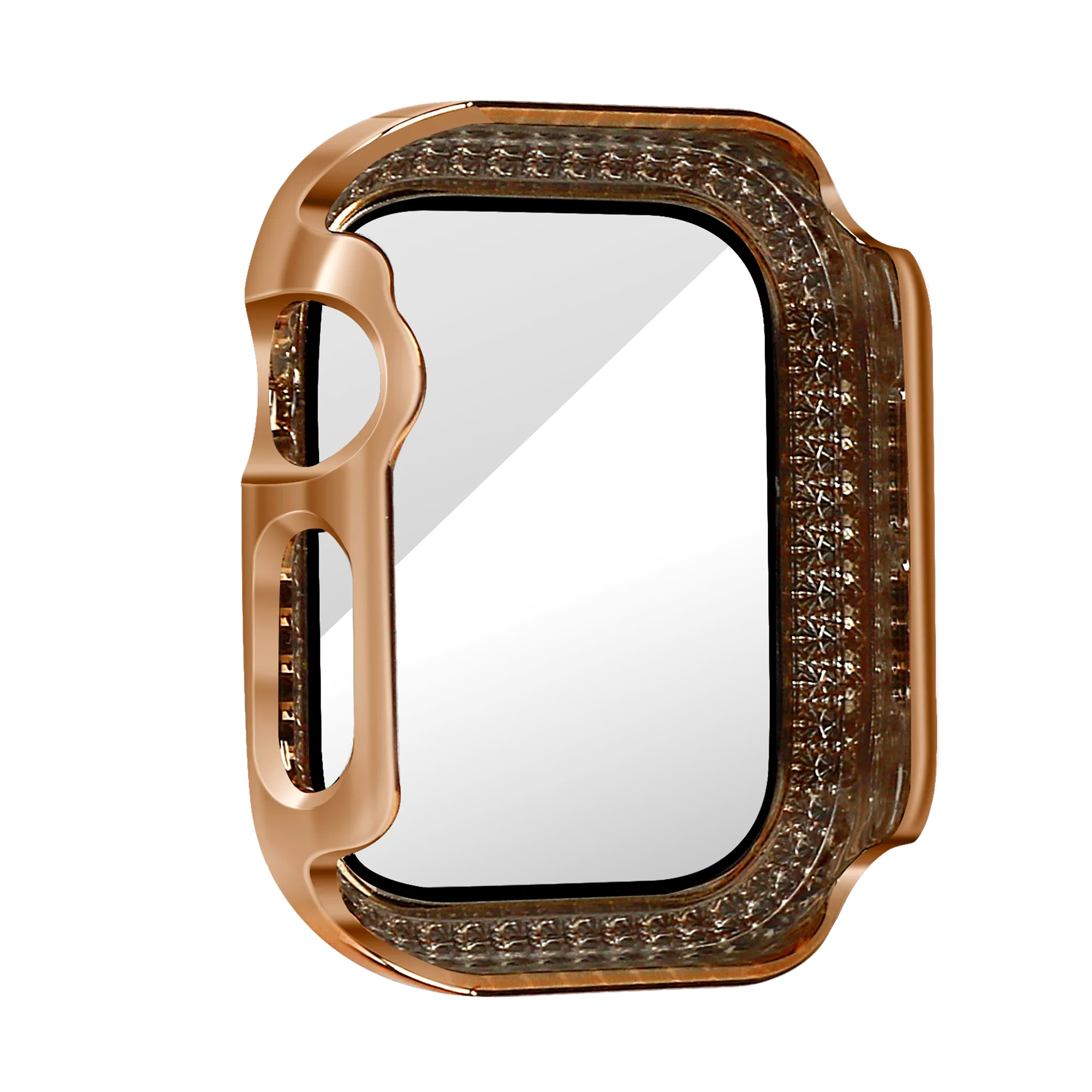 Bandz Apple Watch 10/11 - 42mm Diamond Case with Glass (Rose Gold)