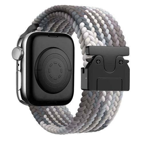 Bandz Apple Watch geflochtenes Nylon Band mit P-Schnalle (Mandala Schwarz)