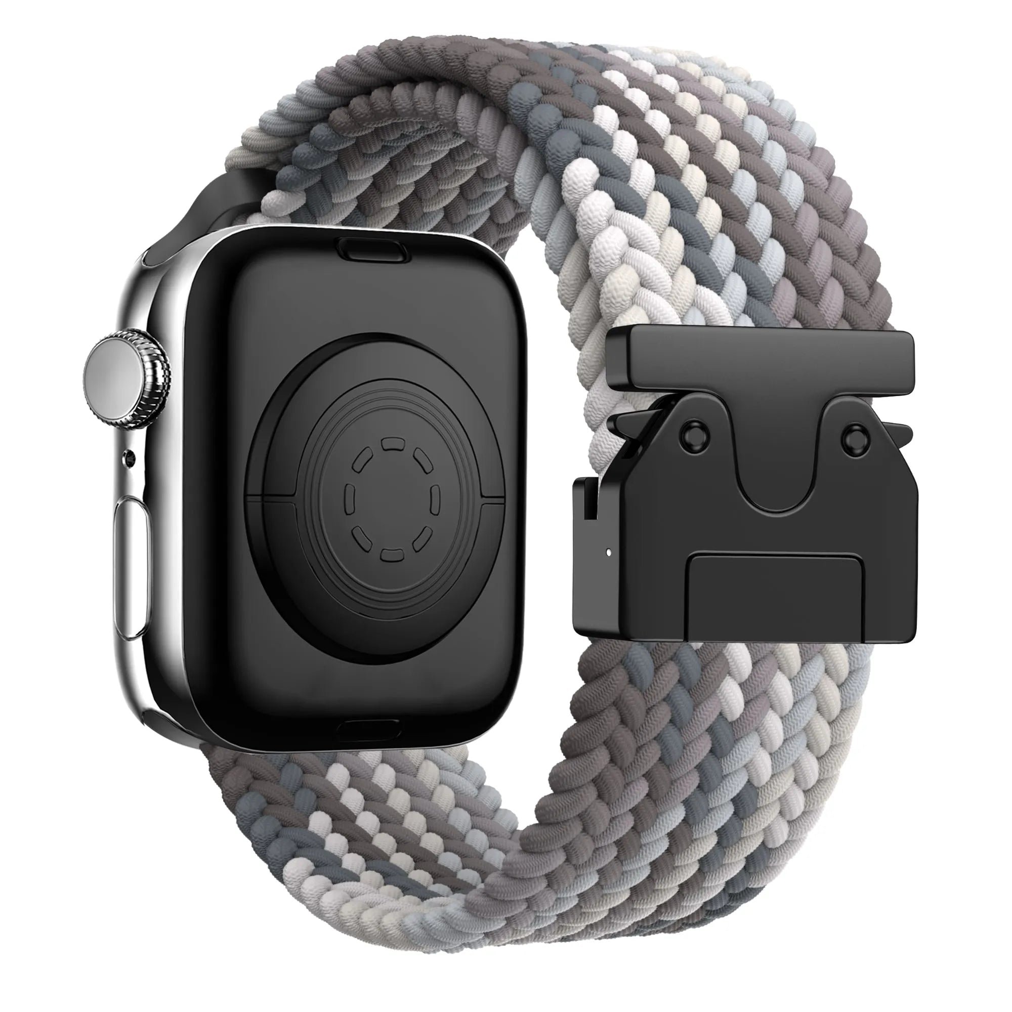 Bandz Apple Watch geflochtenes Nylon Band mit P-Schnalle (Mandala Schwarz)
