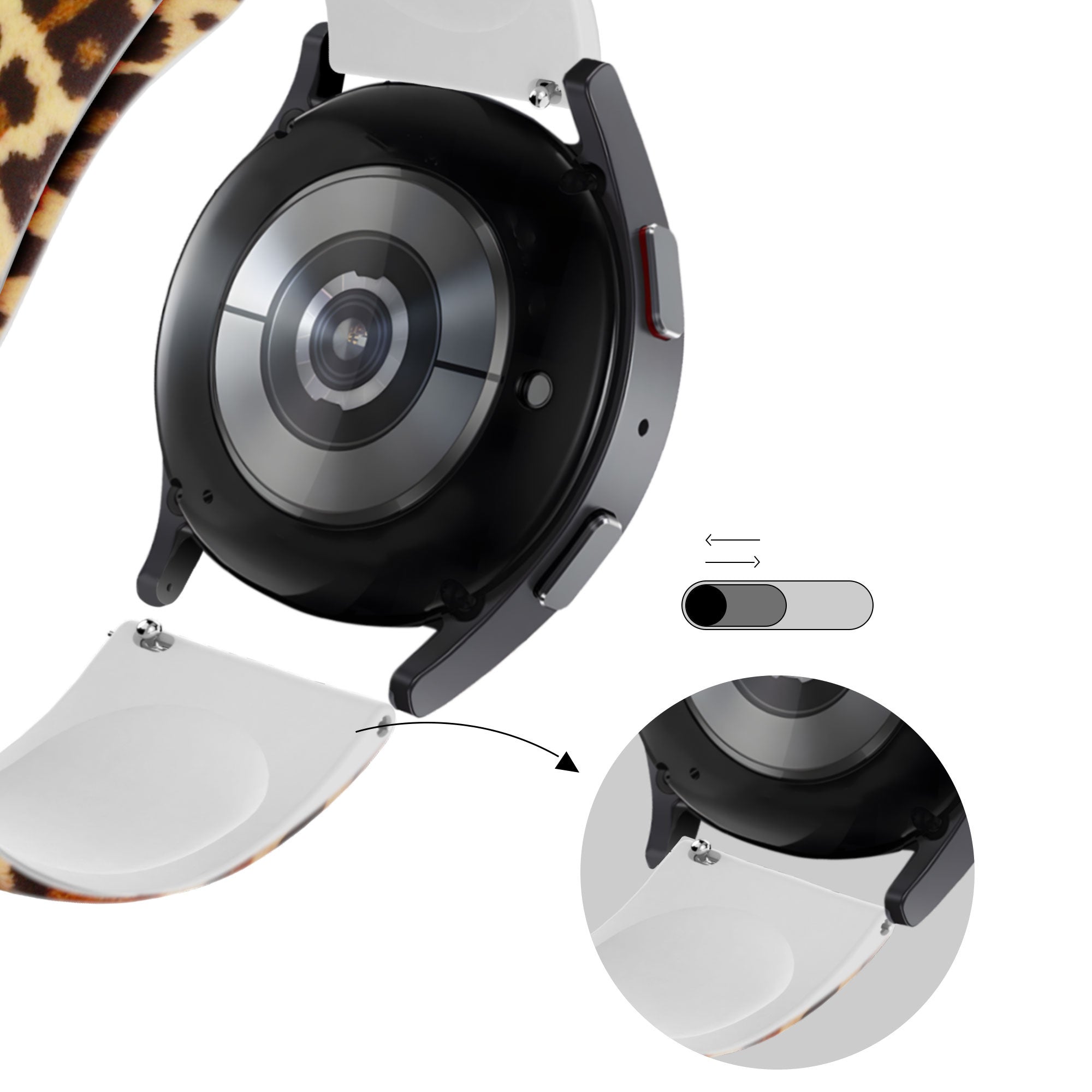 Bandz Coros Pace 2 Silikonarmband 'Leopard'