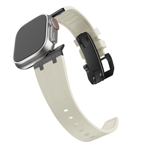 BALR. Apple Watch Ultra Liquid Silicone Strap (Beige/Black)