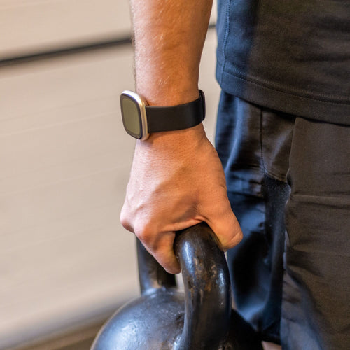 Fitbit Versa 3 Silikonarmband Classic (Schwarz)