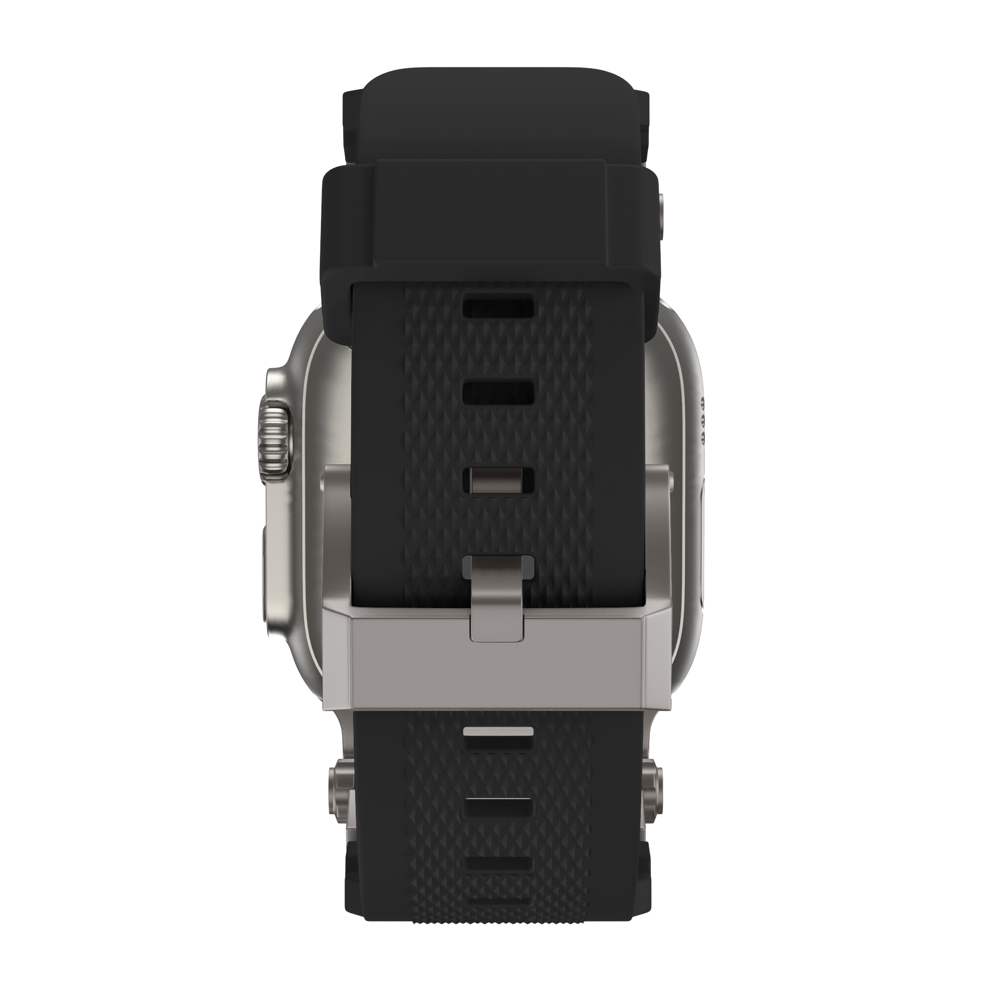 Bandz Apple Watch Silicone Strap 'Explorer' (Black with Titanium)