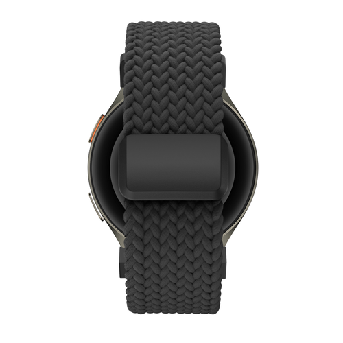 Bandz Samsung Galaxy Watch 4 Classic 42mm Geflochtenes Armband 'Easy Fit' (Schwarz)
