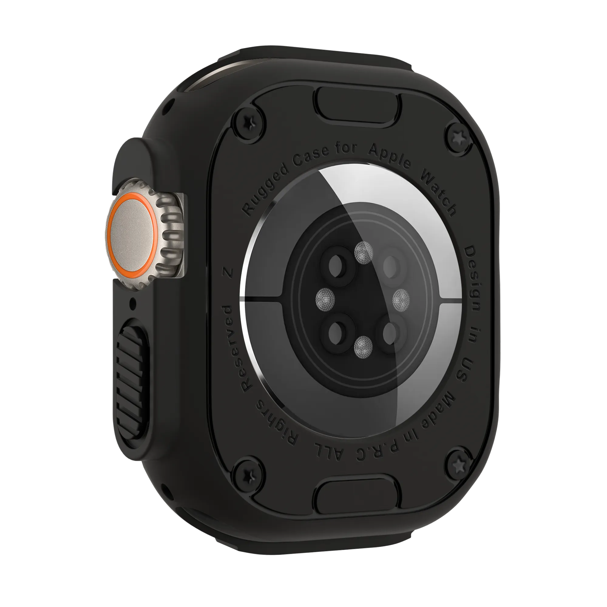 Bandz Apple Watch Ultra - 49mm robustes TPU-Hülle (Schwarz)