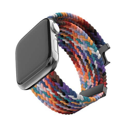 Bandz Apple Watch Ultra Geflochtenes Armband mit P-Schnalle (Regenbogen)
