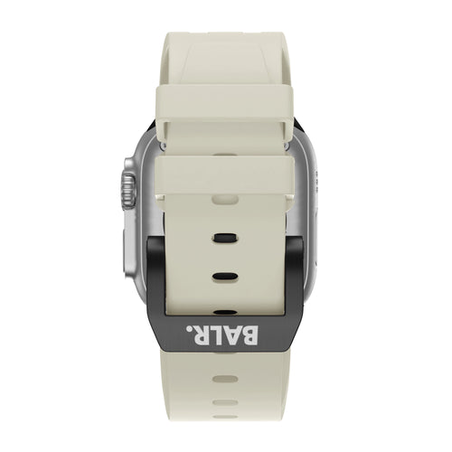 BALR. Apple Watch Ultra Liquid Silicone Strap (Beige/Black)