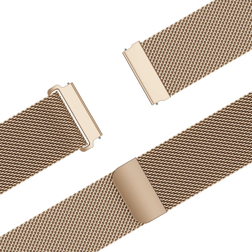 Bandz Huawei Watch GT 2 42mm Milanese Armband 'Easy fit' (Roségold)