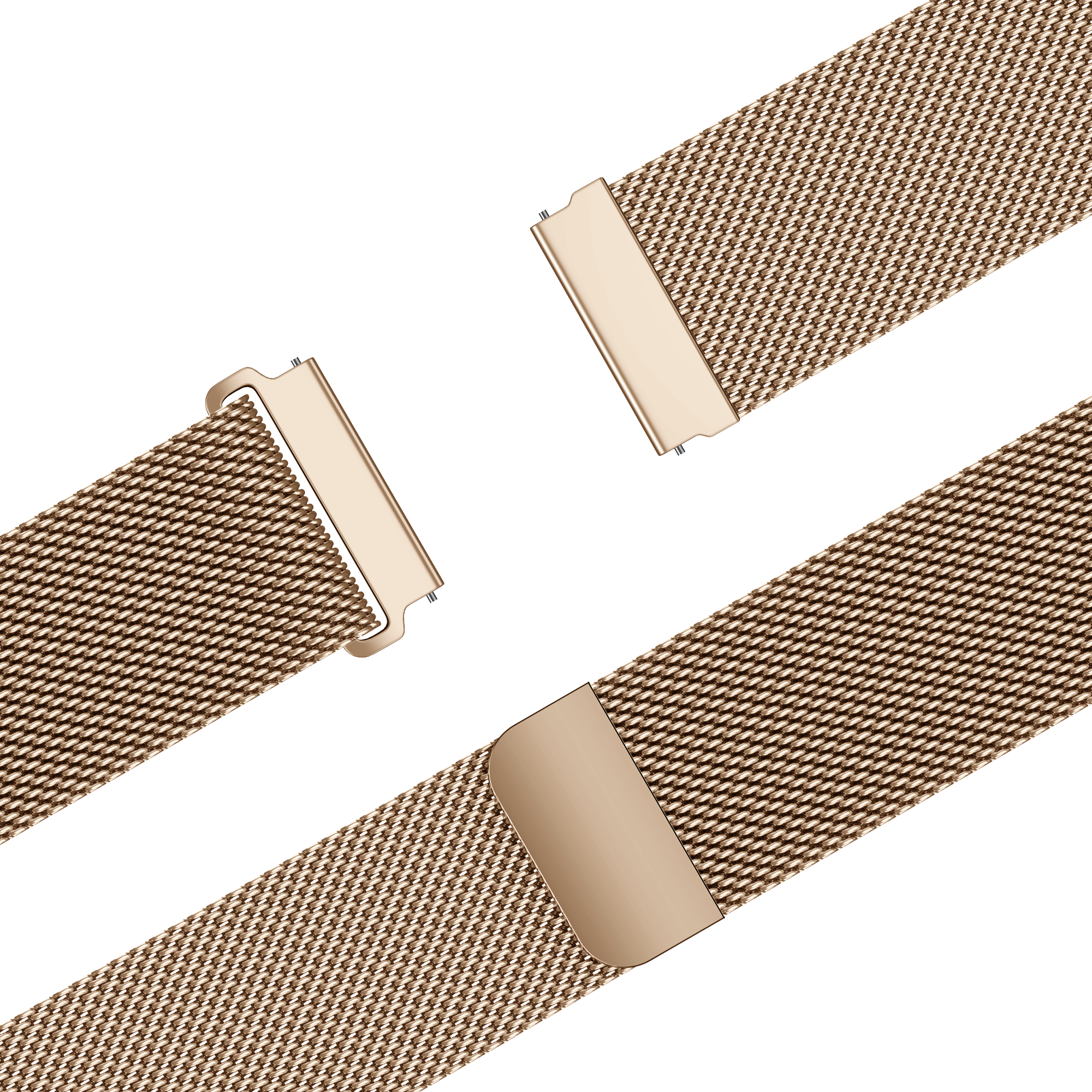 Bandz Samsung Galaxy Watch 42mm Milanese Armband 'Easy fit' (Roségold)