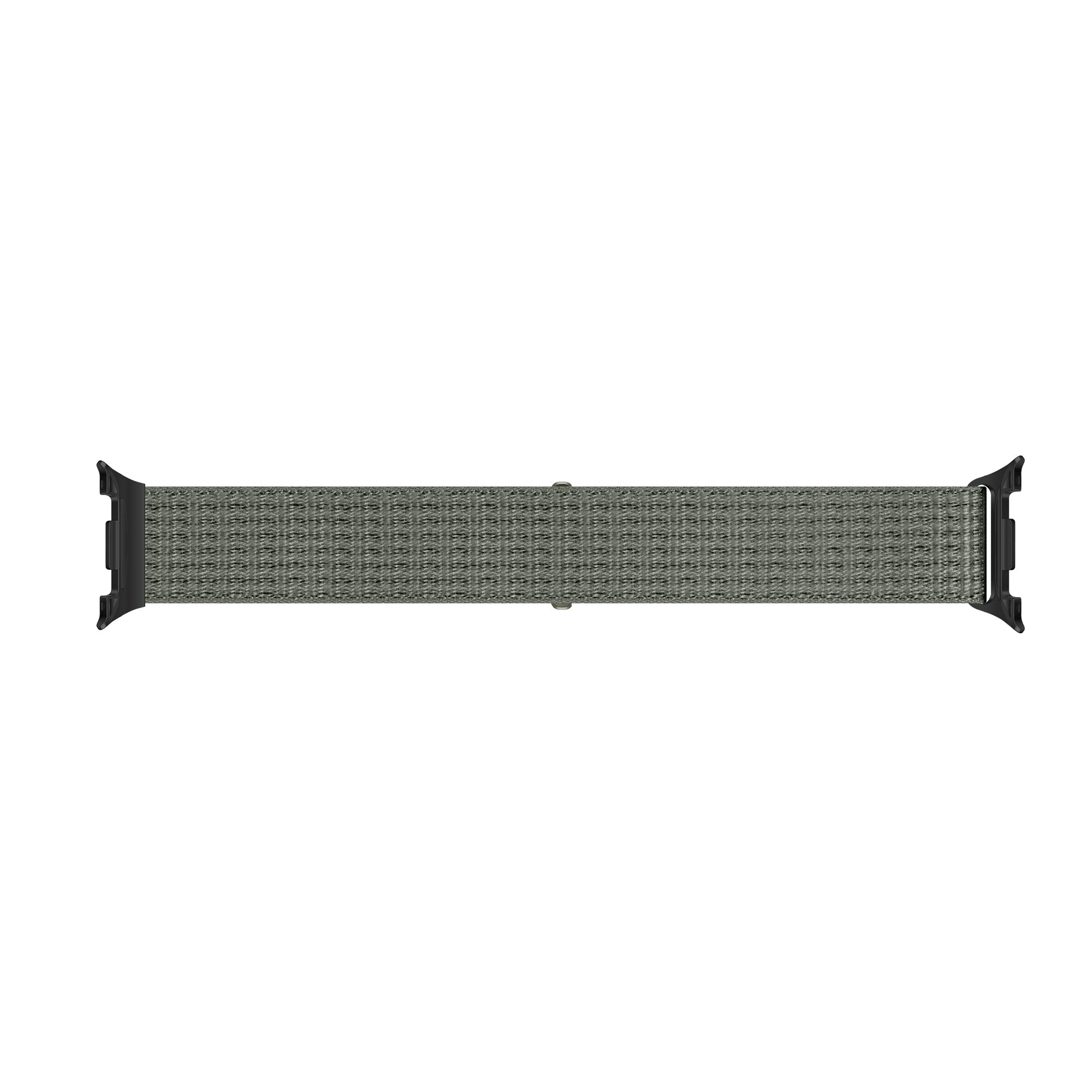 Samsung Galaxy Watch 8 - 44mm Nylonarmband (Grau-Grün)