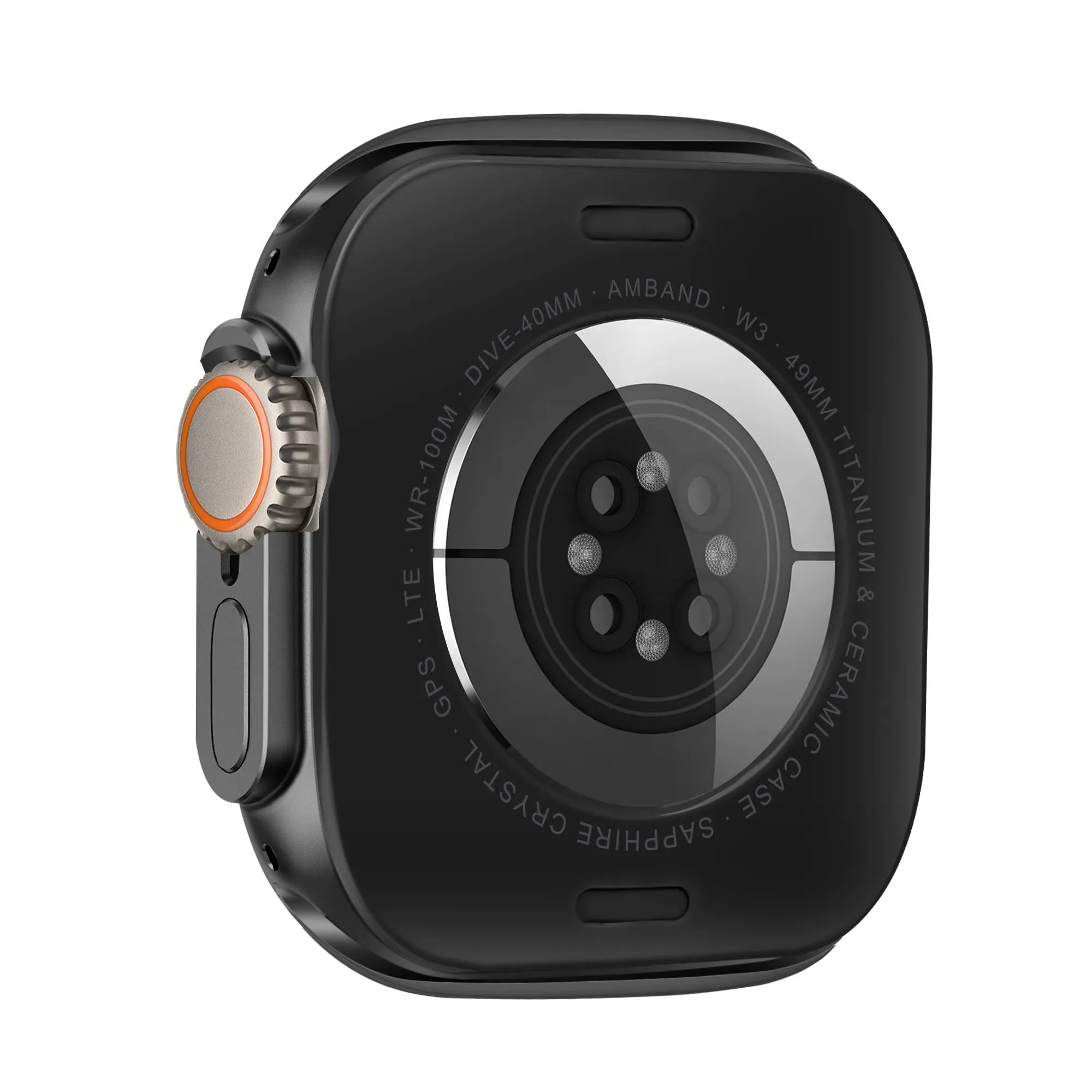 Bandz Apple Watch Ultra - 49mm Metall Hülle (Schwarz)