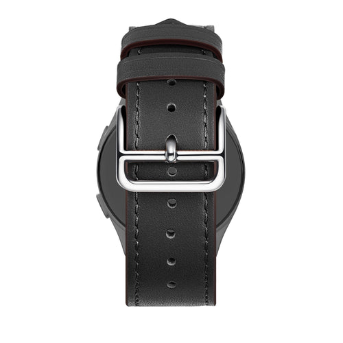 Bandz Coros Apex 46mm Lederarmband 'Deluxe' (Schwarz)