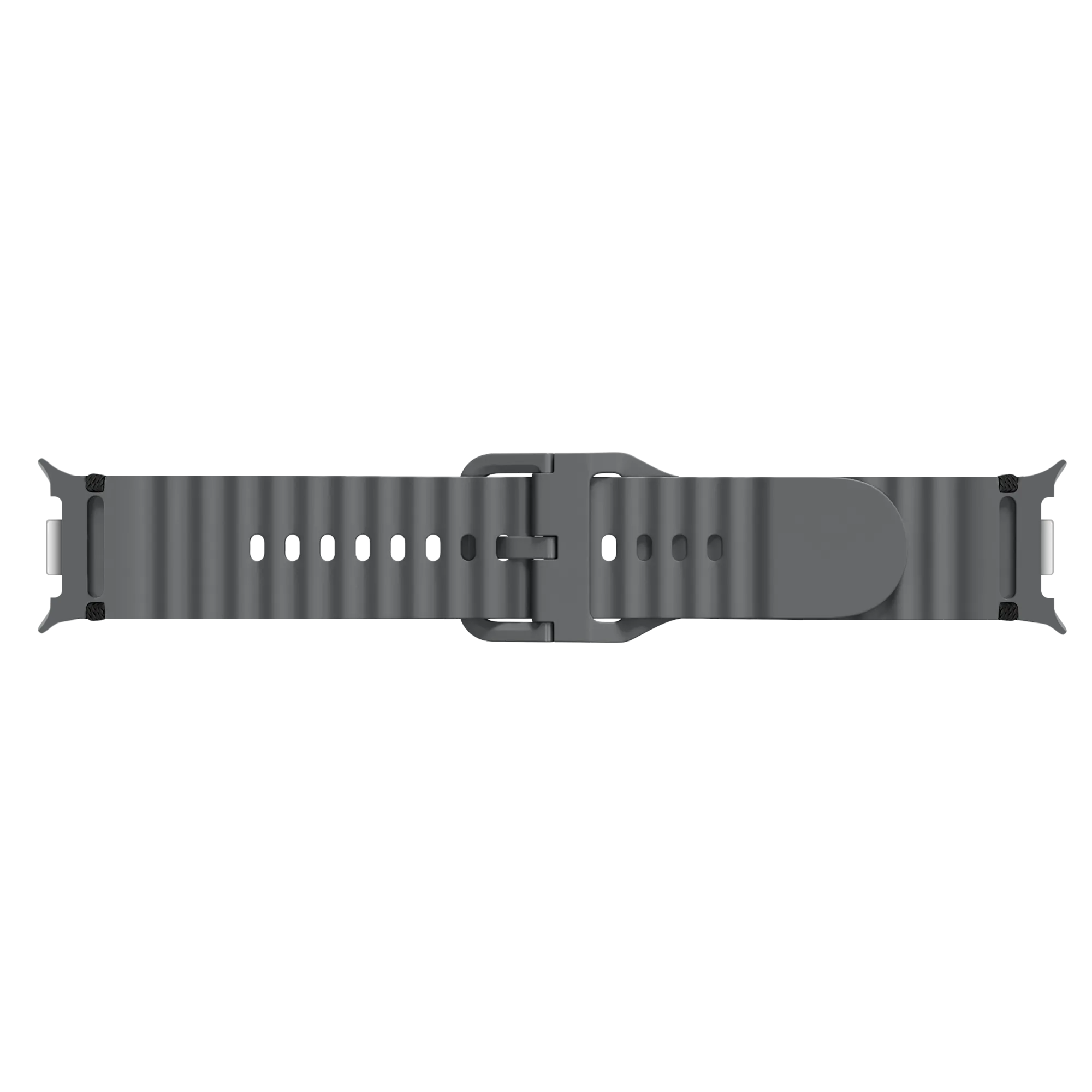 Samsung Galaxy Watch 8 - 40mm Wave Silicone Strap (Dark Grey)