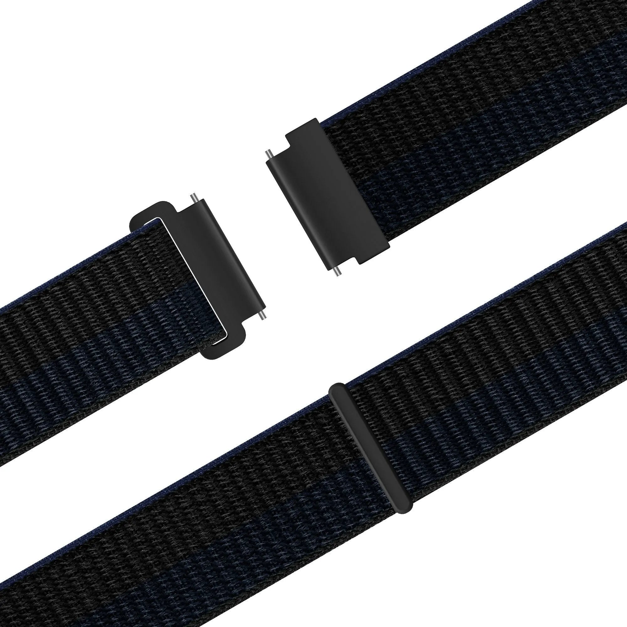 Bandz Oppo Watch X2 Nylonarmband 'Easy Fit' (Schwarz/Blau)
