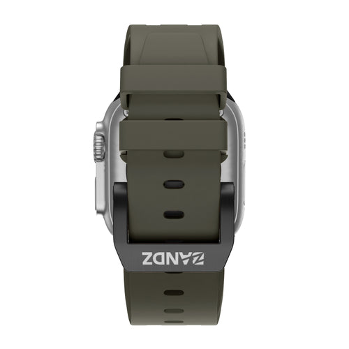 Bandz Apple Watch Silicone Strap 'Luxe Liquid' (Brown With Black)