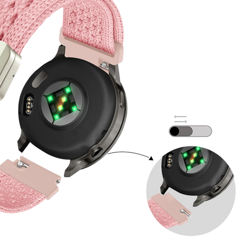 Bandz Garmin Bounce 2 Vintage Nylonarmband (Rosa)