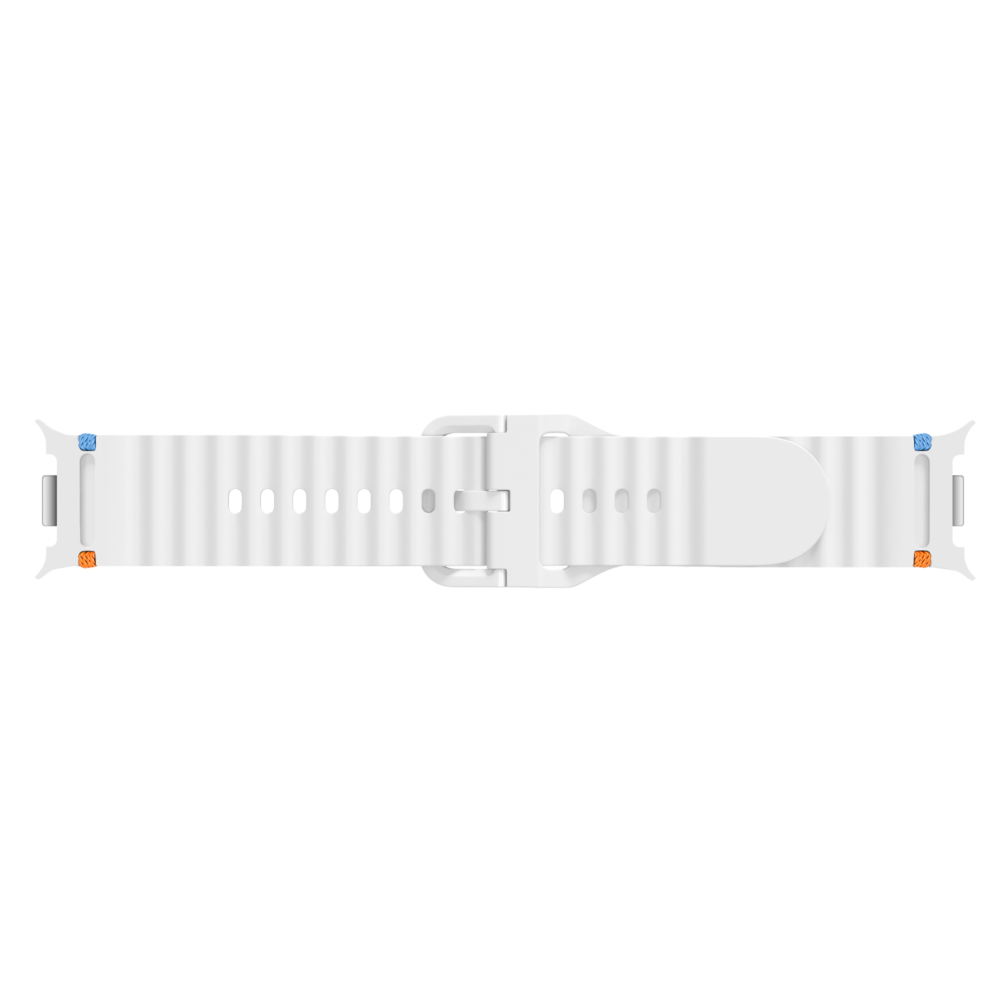 Samsung Galaxy Watch 8 - 40mm Wave Silicone Strap (White)