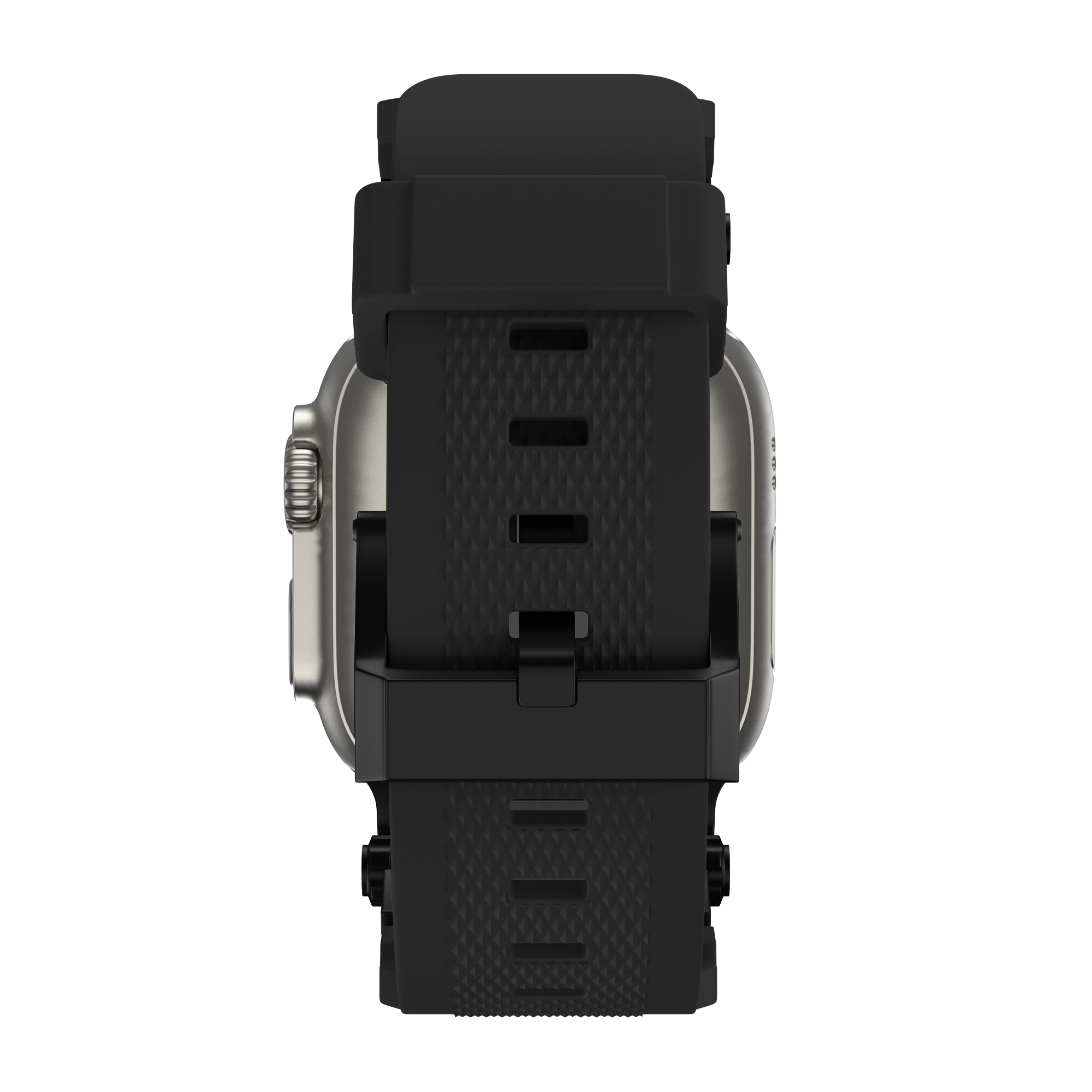 Bandz Apple Watch Silikonarmband 'Explorer' (Schwarz mit Schwarz)