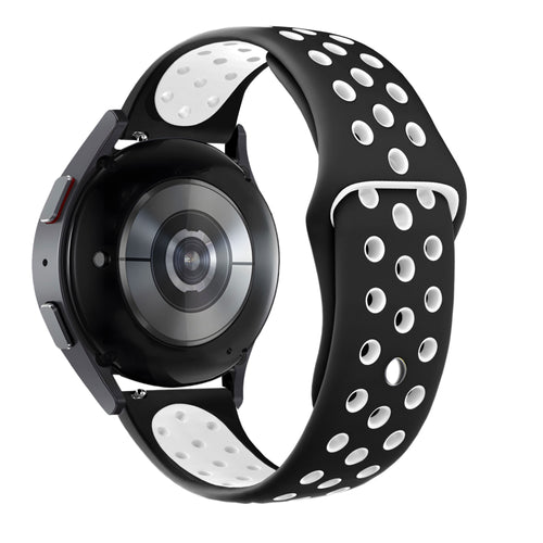 Bandz Pebble Round 2 - 20mm Sport Strap 'Deluxe' (Black/White)