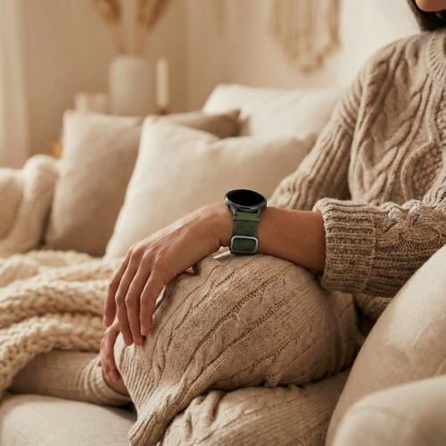 Bandz Garmin Vivoactive 4s Verstellbares Geflochtenes Armband (Grün)